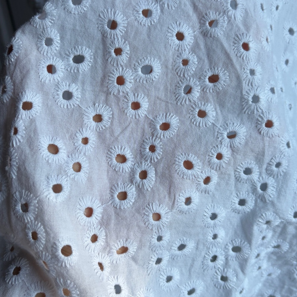Simply Vera Vera Wang Eyelet Blouse Top Women's XL White - Picture 13 of 13